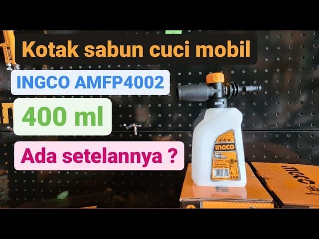 Miniatură video: INGCO AMFP4002 Kotak Sabun Cuci Salju Snow Foam Lance 400mL