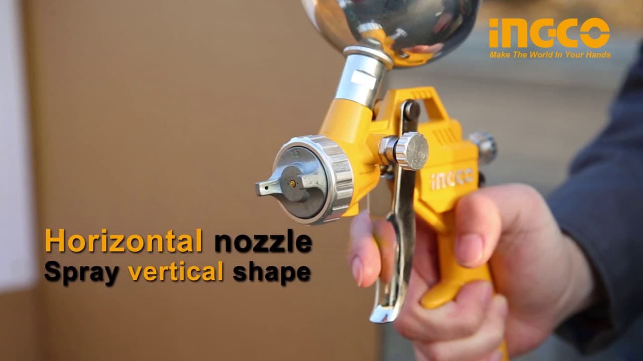 Miniatură video: Краскопульт пневматический INGCO ASG4041