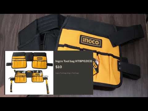 Miniatură video: Ingco Tool Bag HTBP02031 Unboxing & Review
