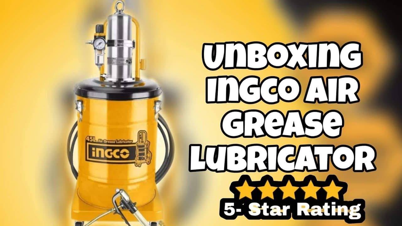 Miniatură video: UNBOXING INGCO AIR GREASE LUBRICATOR 45L AGL02451