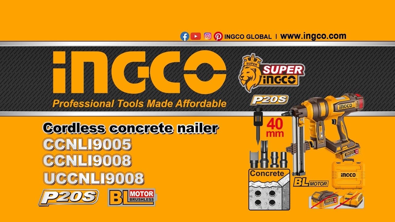Miniatură video: Capsator cu acumulator INGCO CCNLI9005