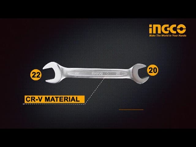 Miniatură video: INGCO 8 Piece Double Open End Spanner Set, HKSPA2088