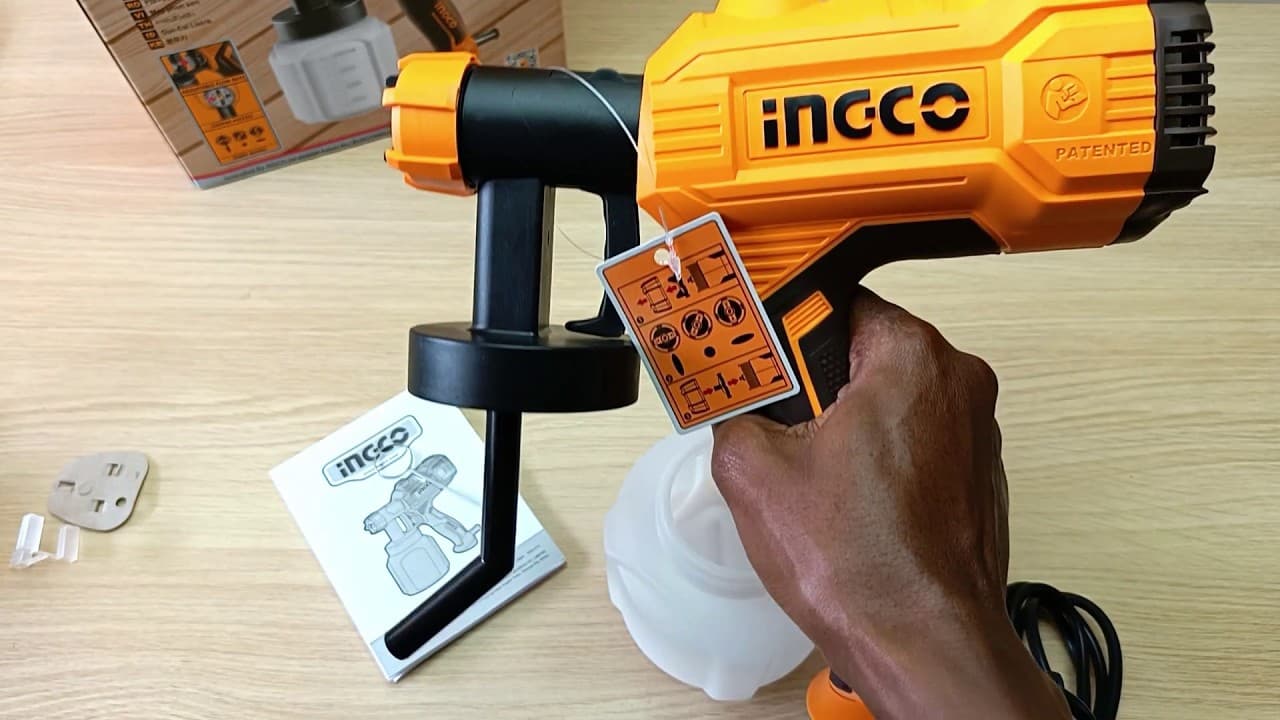Miniatură video: Ingco SPG3508 Spray Gun 450W unboxing and review