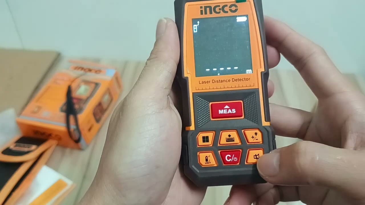 Miniatură video: INGCO HLDD0708 máy đo khoảng cách laser 0.05m-70m