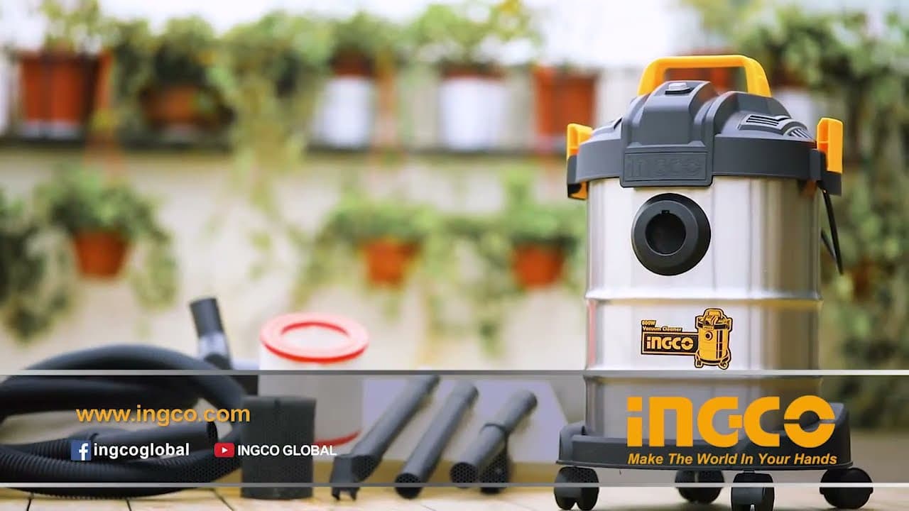 Miniatură video: INGCO Vacuum cleaner VC14122