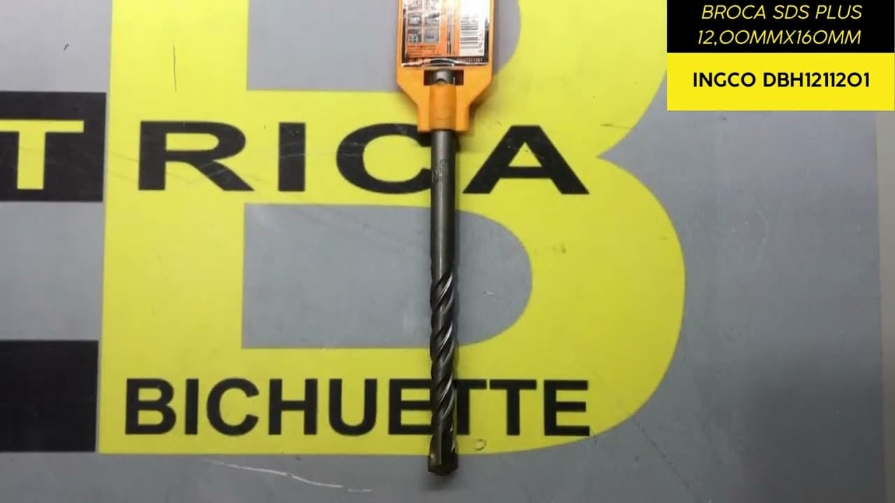 Miniatură video: BROCA SDS PLUS 12,00MMX160MM INGCO DBH1211201 / ELETRICA BICHUETTE