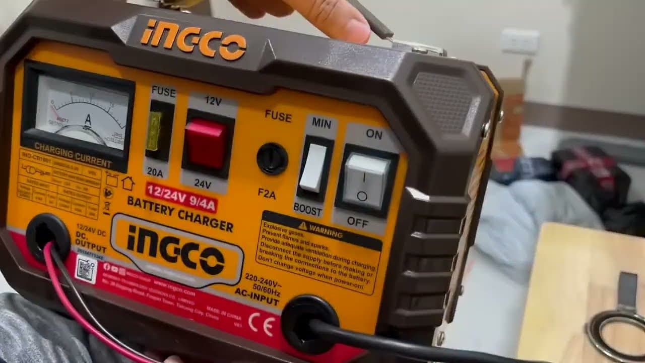 Miniatură video: Ingco ING-CB1601 - Battery Charger 12V-24V Charger -【Unboxing】#TechContent