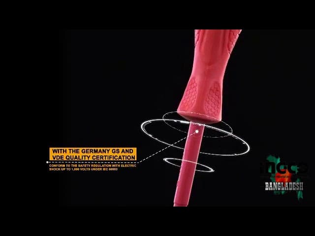 Miniatură video: Insulated Screwdriver Set - INGCO - HKISD0608