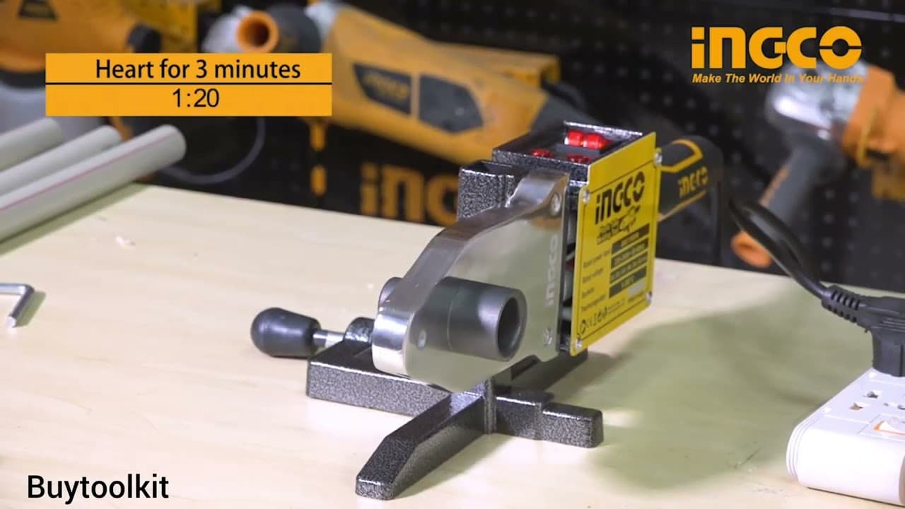 Miniatură video: INGCO Plastic Tube Welding Machine, PTWT215002