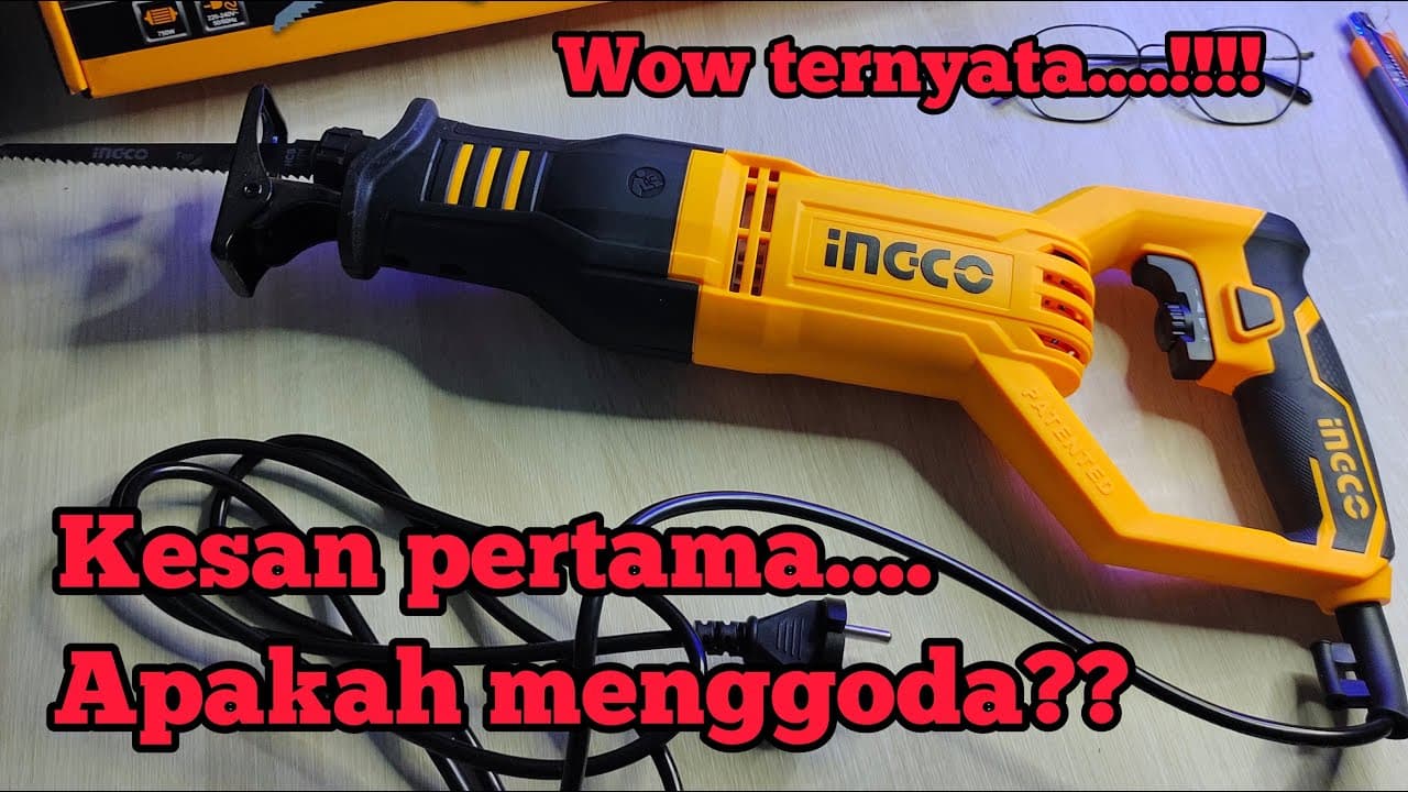 Miniatură video: unboxing reciprocating saw ingco RS8008 - first impration megang produk ingco