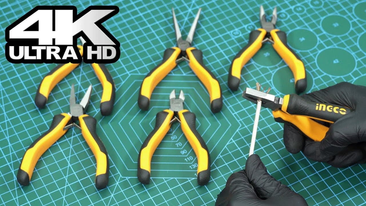 Miniatură video: Ingco Mini Pliers Set HMPS06115 Unboxing and Testing