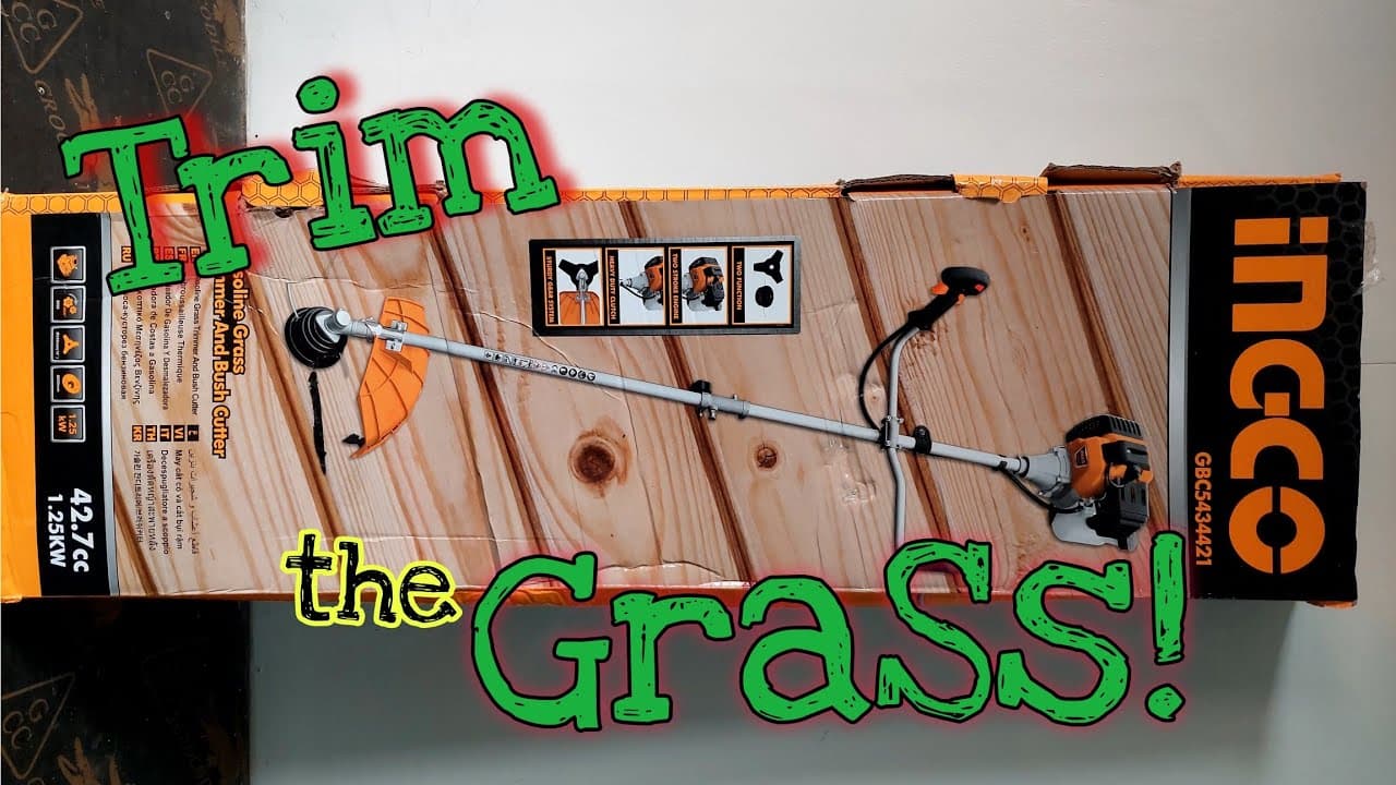 Miniatură video: Powerful INGCO GBC5434421 Grass Trimmer & Brush Cutter | 2-Stroke Demo