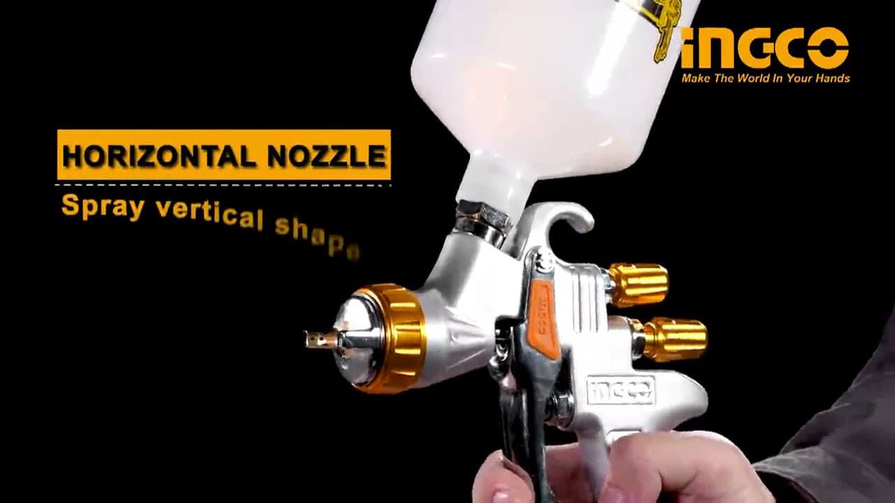 Miniatură video: Краскопульт пневматический INGCO ASG1065