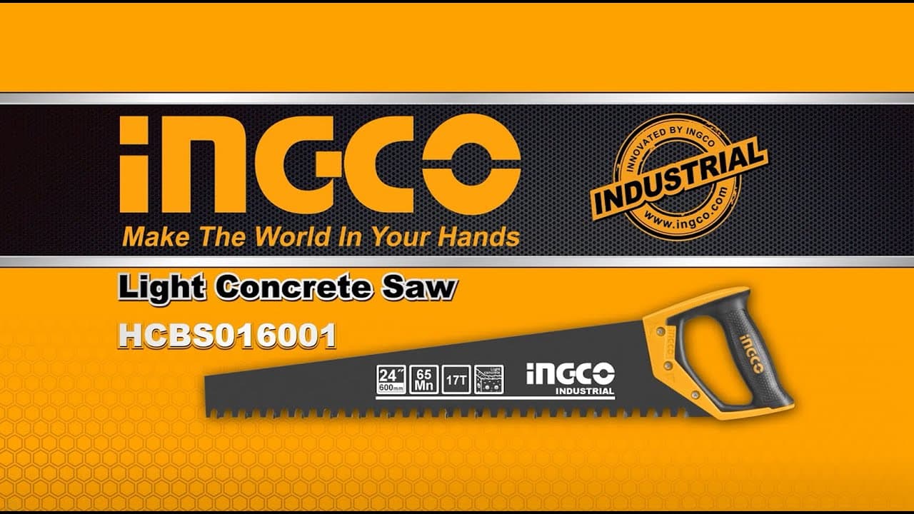 Miniatură video: Σεγάτσα Δομικών HCBS016001 Light Concrete Saw INGCO
