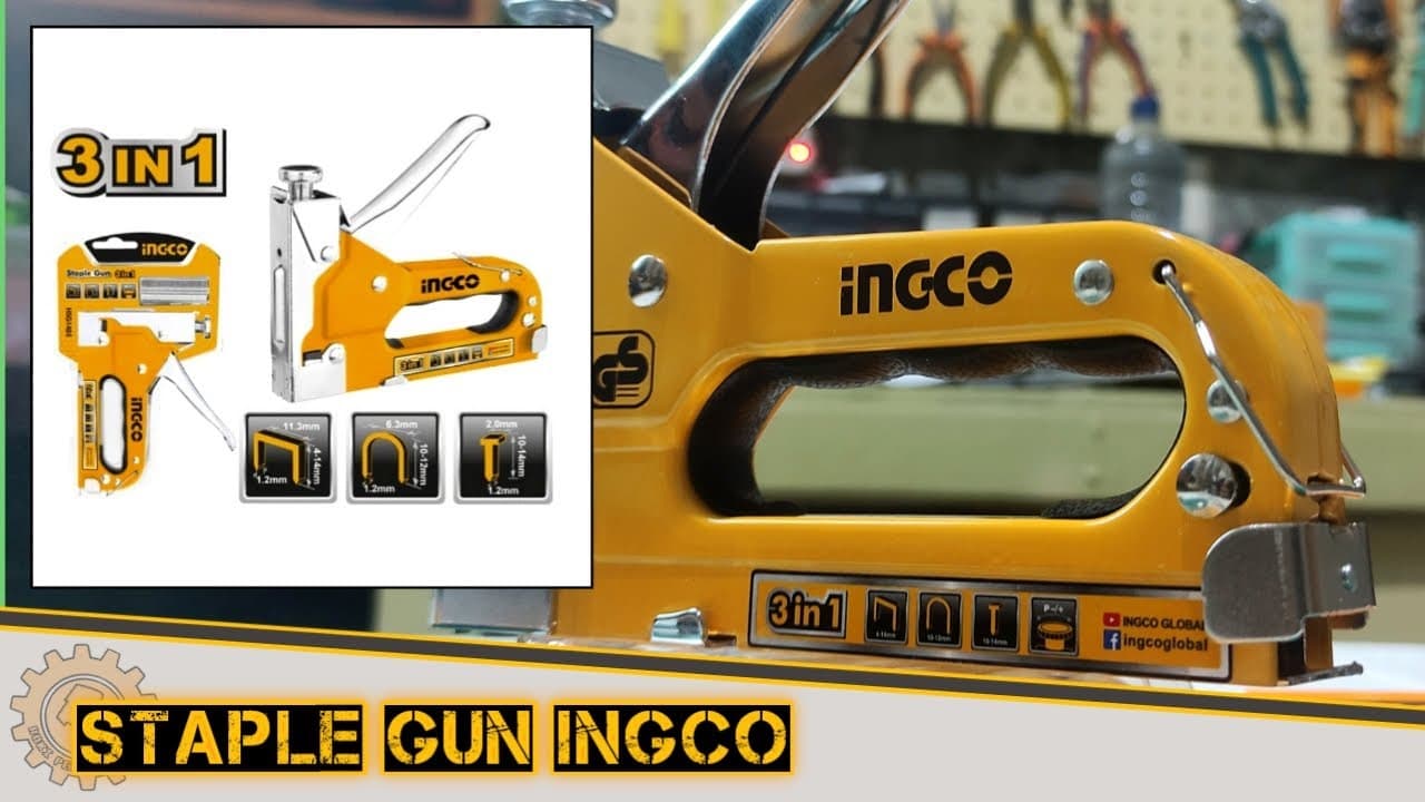 Miniatură video: COBA INI STAPLES BAGUS | STAPLE GUN INGCO HSG1405