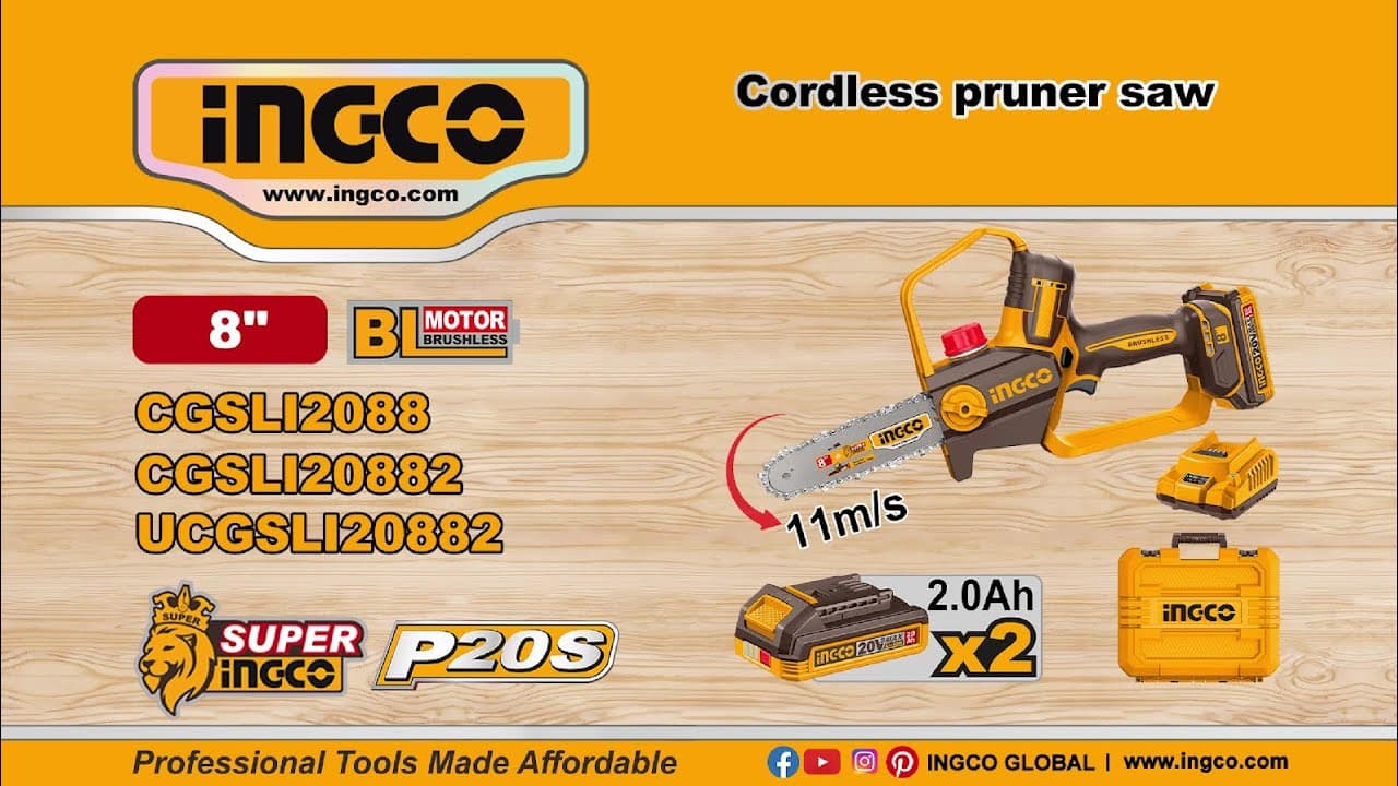 Miniatură video: Ferestrau cu lant INDUSTRIAL INGCO CGSLI20882
