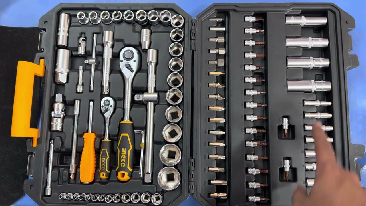 Miniatură video: INGCO 94pcs Socket set HKTS42941 Unboxing by Buttar Enterprises 03350506506 | Lahore Pakistan
