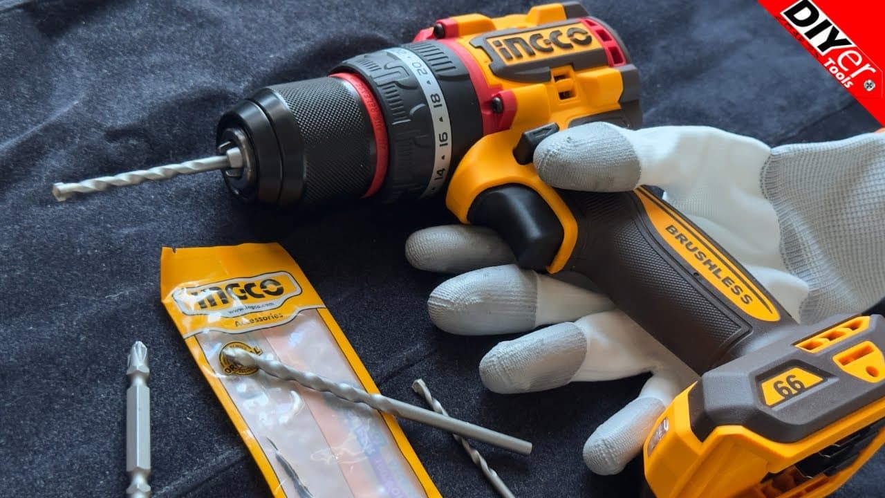 Miniatură video: INGCO CIDLI206681 Compact Brushless Impact Drill – Metal Test! Unstoppable Performance!