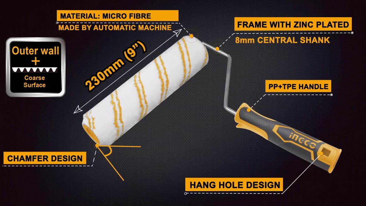 Miniatură video: INGCO Cylinder brush HRHT042302D