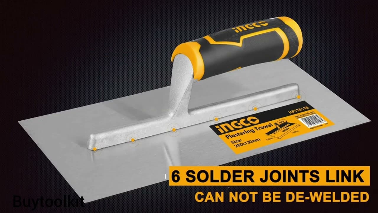 Miniatură video: INGCO 280*130mm Plastering Trowel , HPT28138