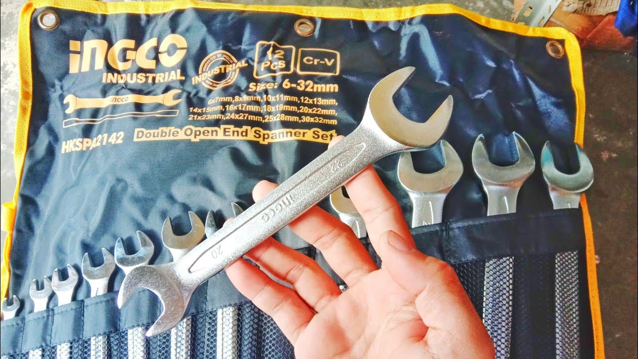 Miniatură video: INGCO Double Open End Spanner Set 12pcs HKSPA2142 (UNBOXING)
