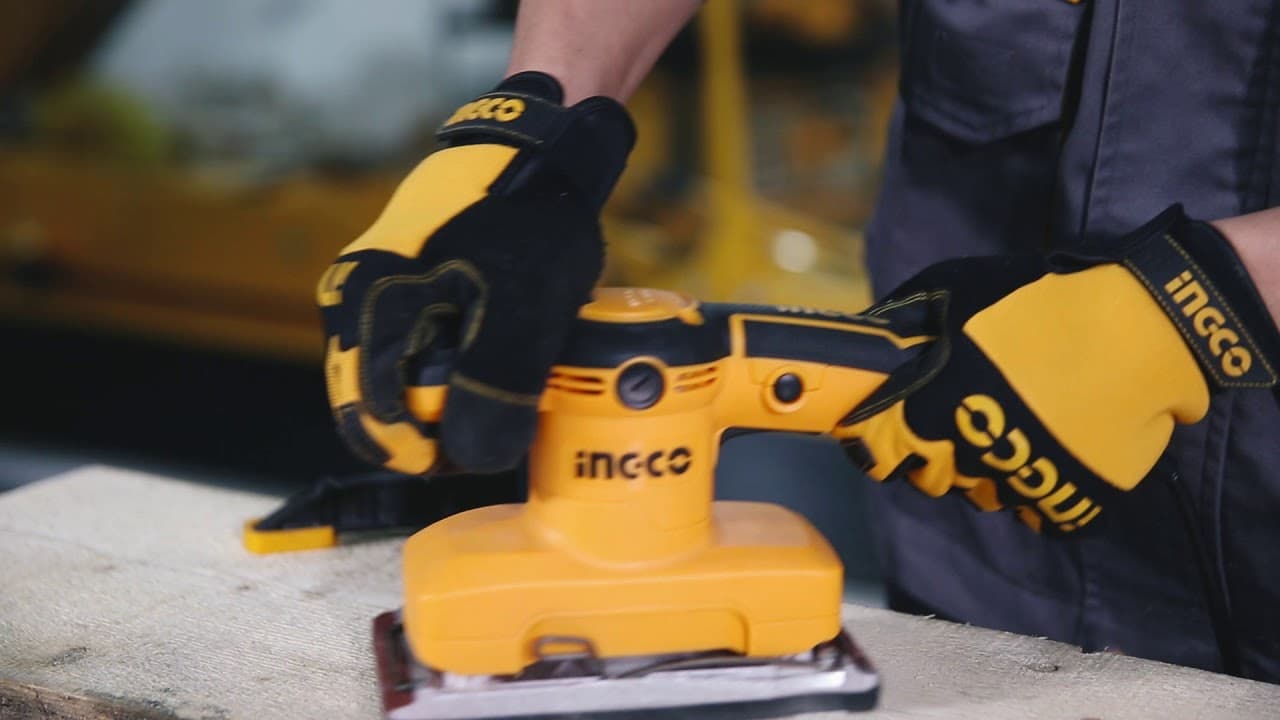 Miniatură video: LIJADORA ORBITAL INGCO FS3208 320W 14000 RPM BASE RECTANGULAR 185X93MM