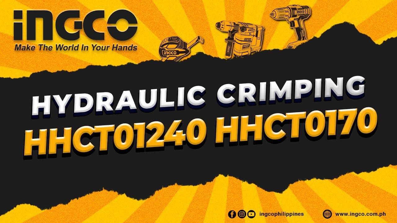 Miniatură video: INGCO Hydraulic Crimping Tool (HHCT01240, HHCT0170) 🛠️