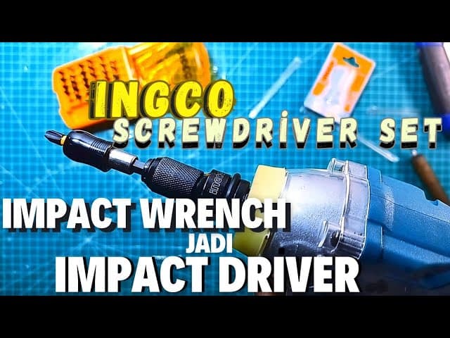 Miniatură video: TES & REVIEW INGCO IMPACT SCREWDRIVER BITS SET‼️ CARA UBAH IMPACT WRENCH JADI IMPACT DRIVER _