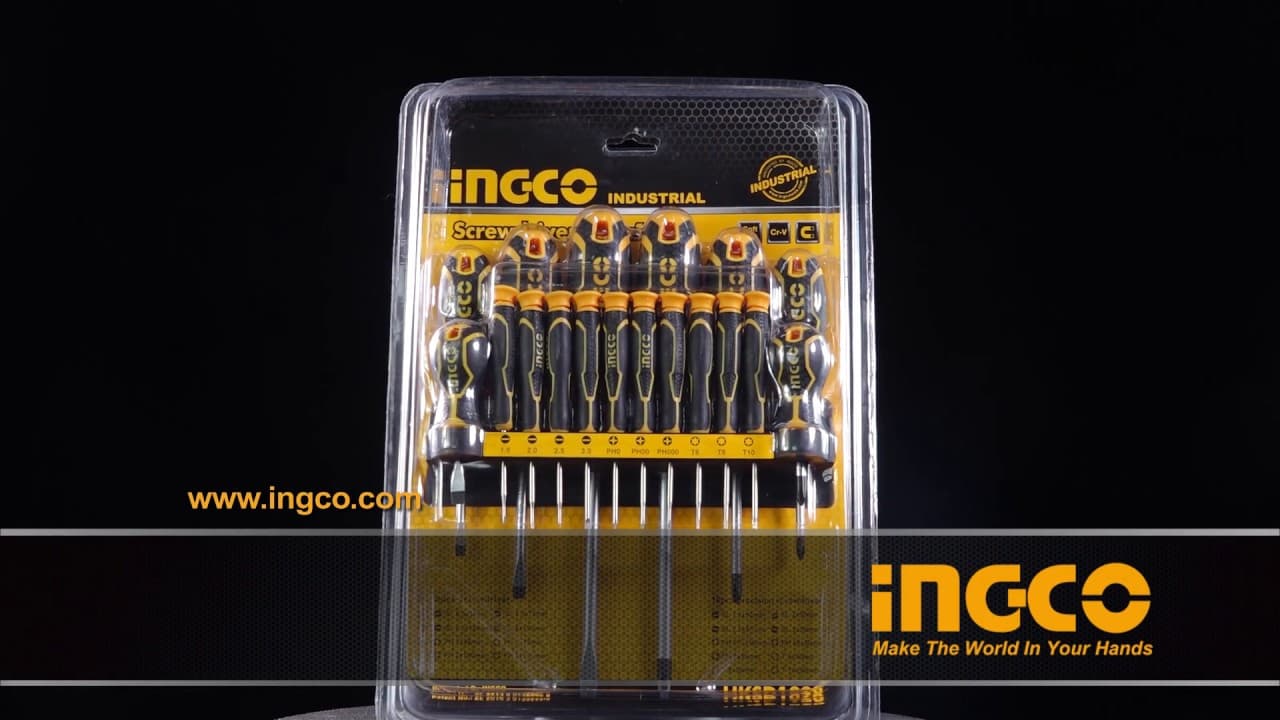 Miniatură video: INGCO HKSD1828 18Pcs Screwdriver and Precision Screwdriver Set