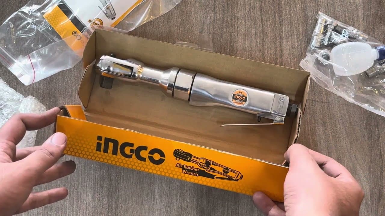 Miniatură video: INGCO Air Ratchet Wrench ARW121 unboxing by Buttar Enterprises 03350506506 | Lahore Pakistan