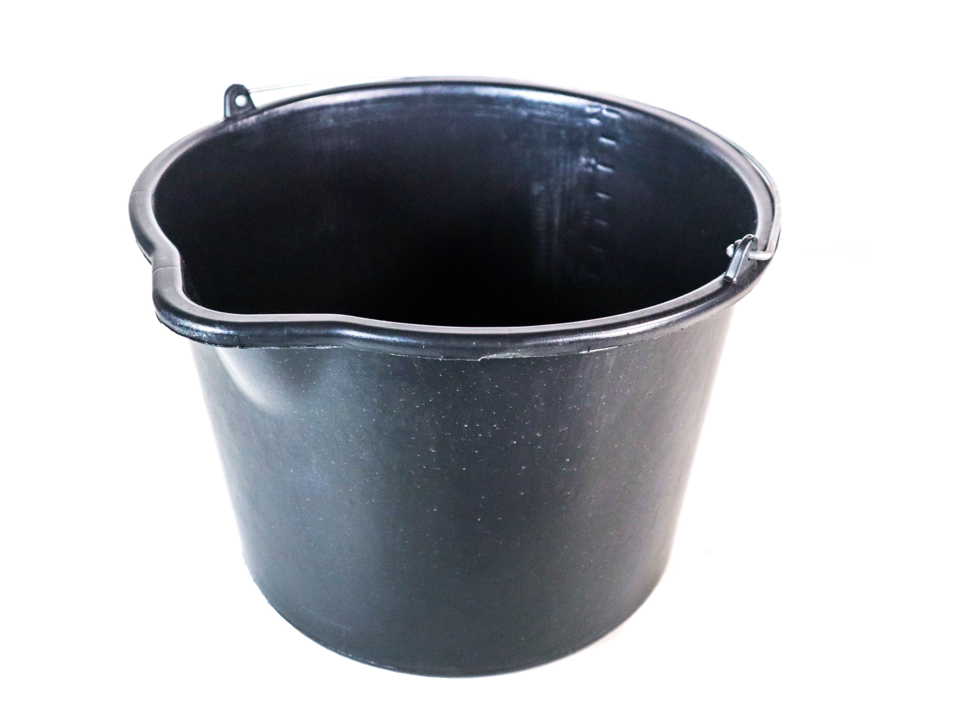 Galeata Plastic Neagra 12L cu Jgheab