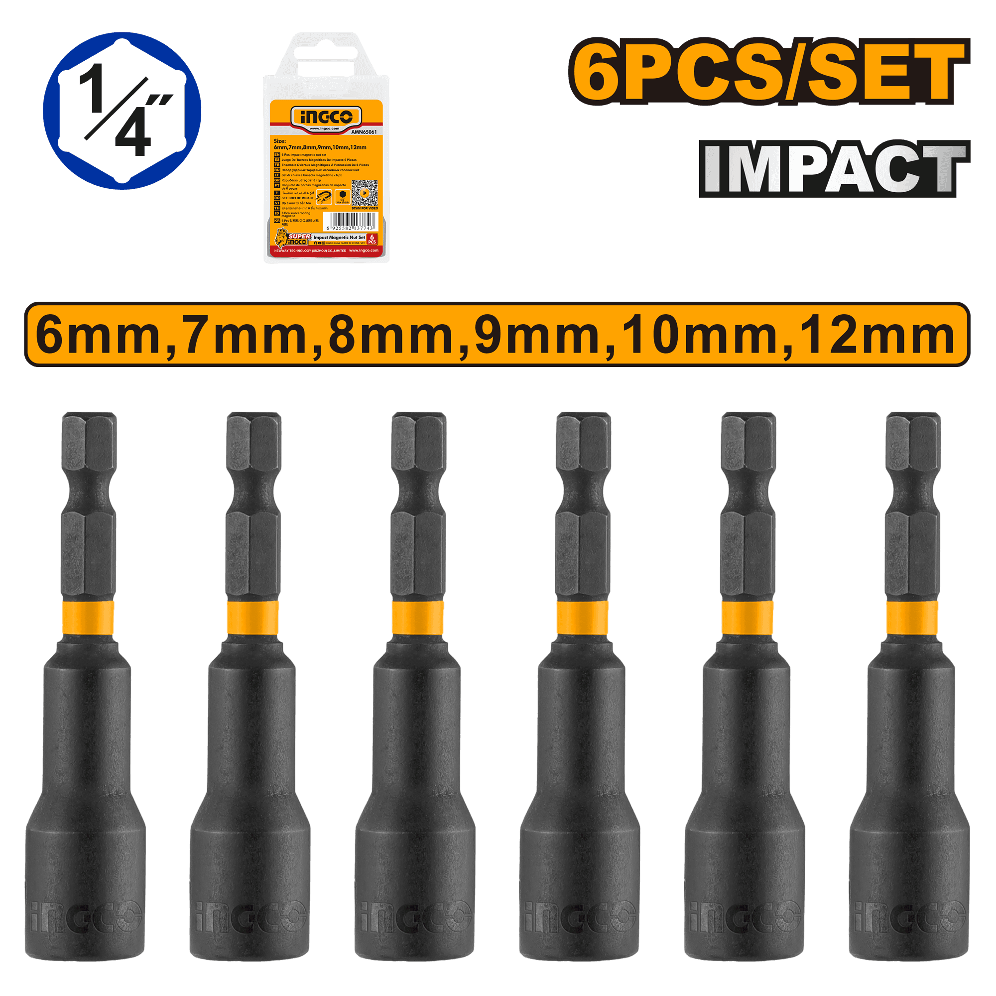 Cheie Magnetica 1/4 6-12mm Set 6 buc