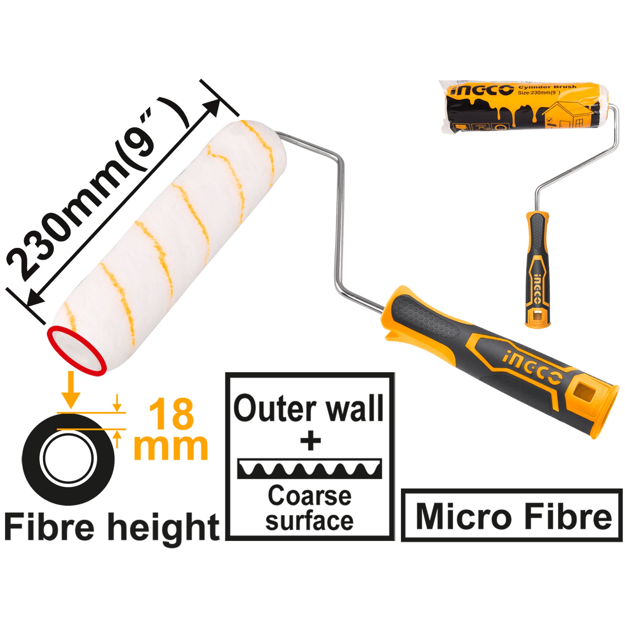 Trafalet 230mm Fibra 18mm Exterior