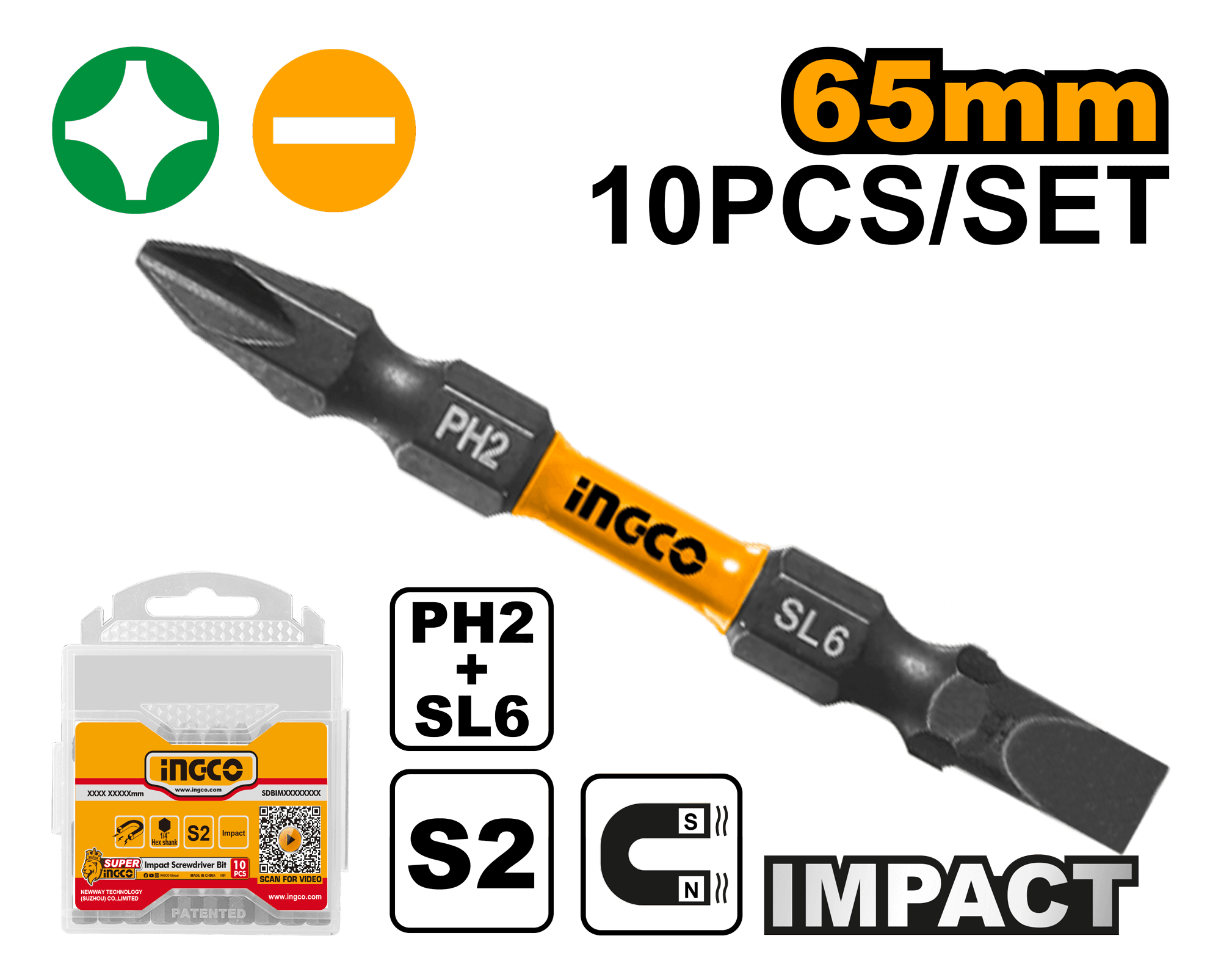Set Biti PH2 + SL6 Combinat Impact 10buc