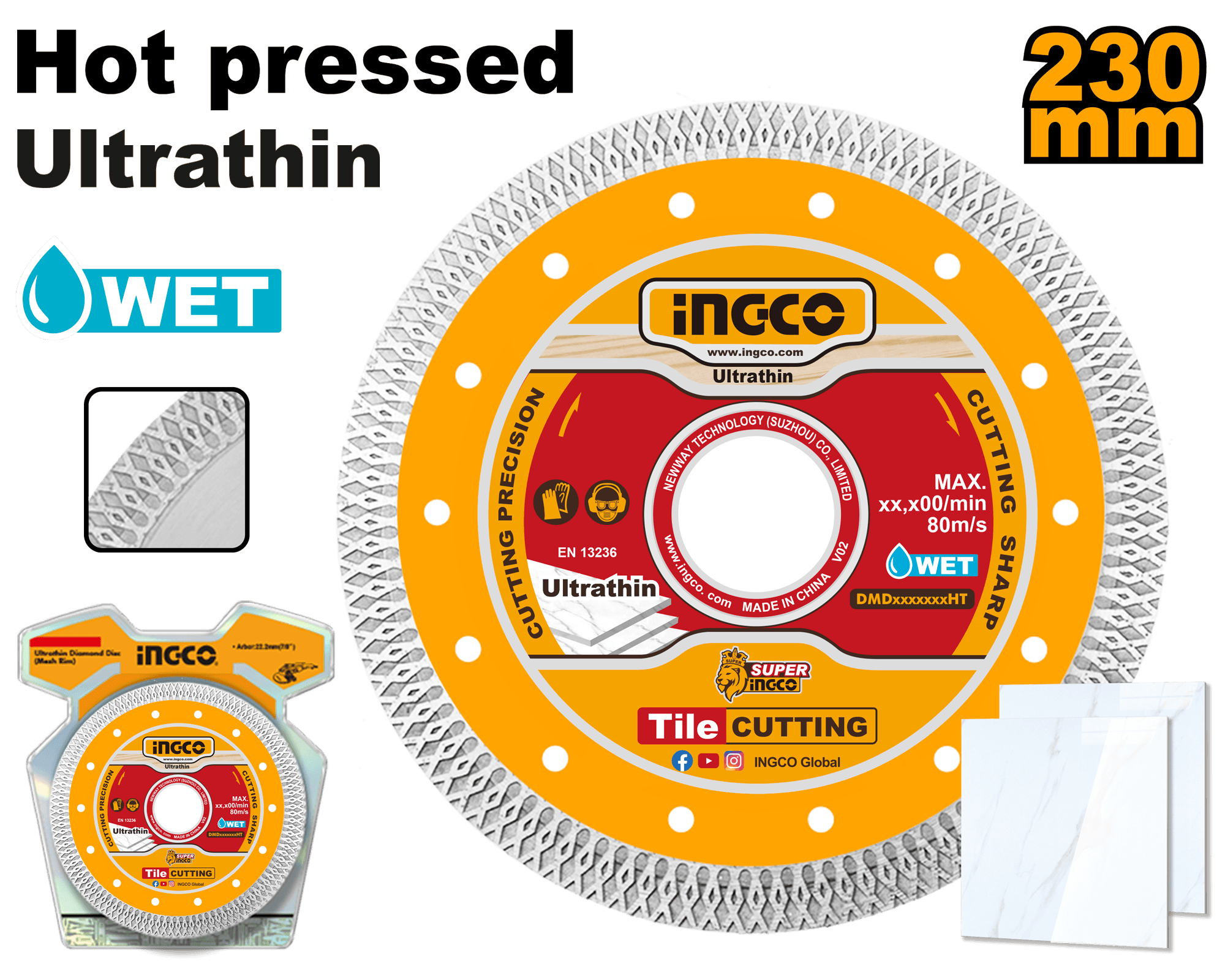 Disc Diamantat Continuu Ultra Subtire 180x1.2mm Industrial