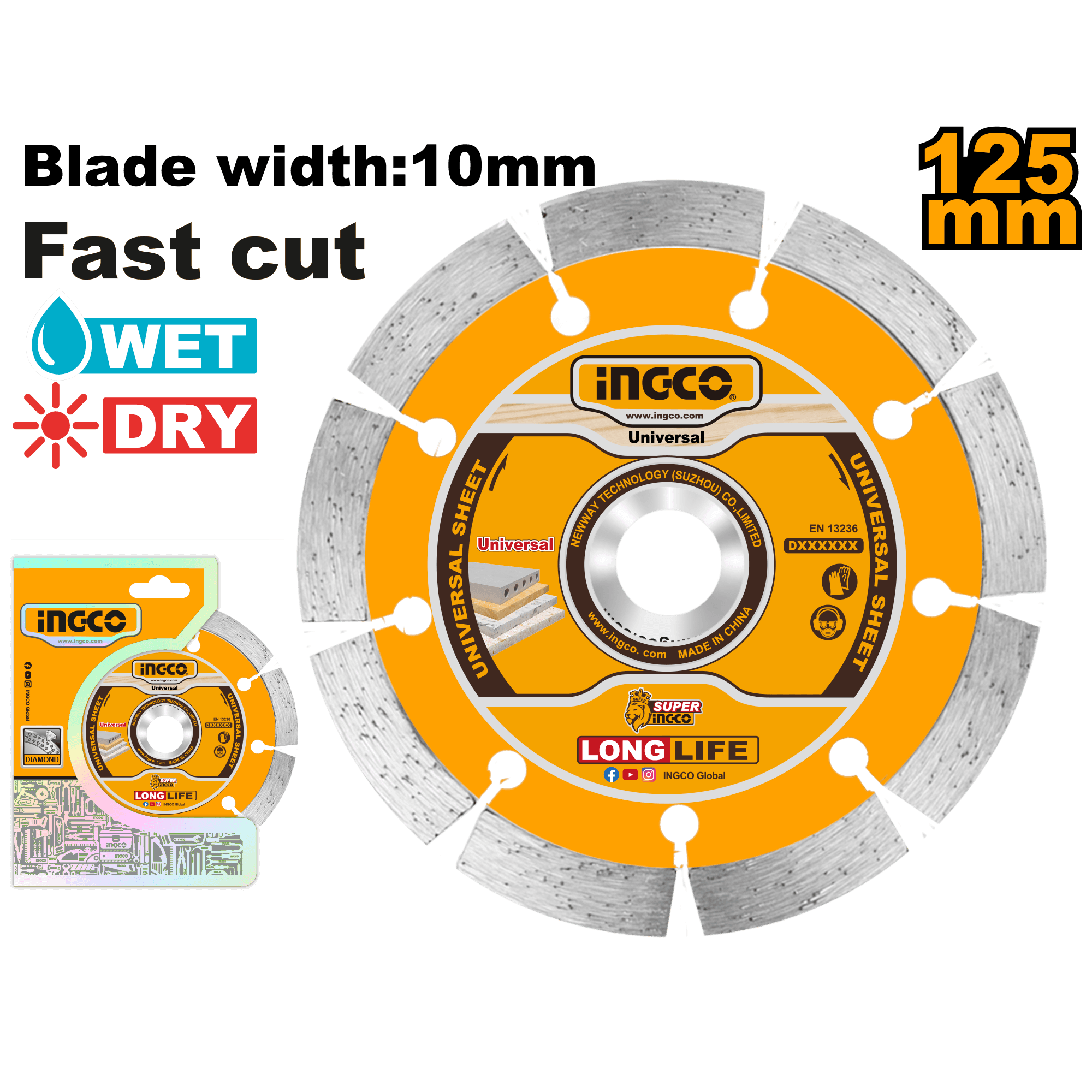 Disc Diamantat Segmentat 115x10mm Industrial