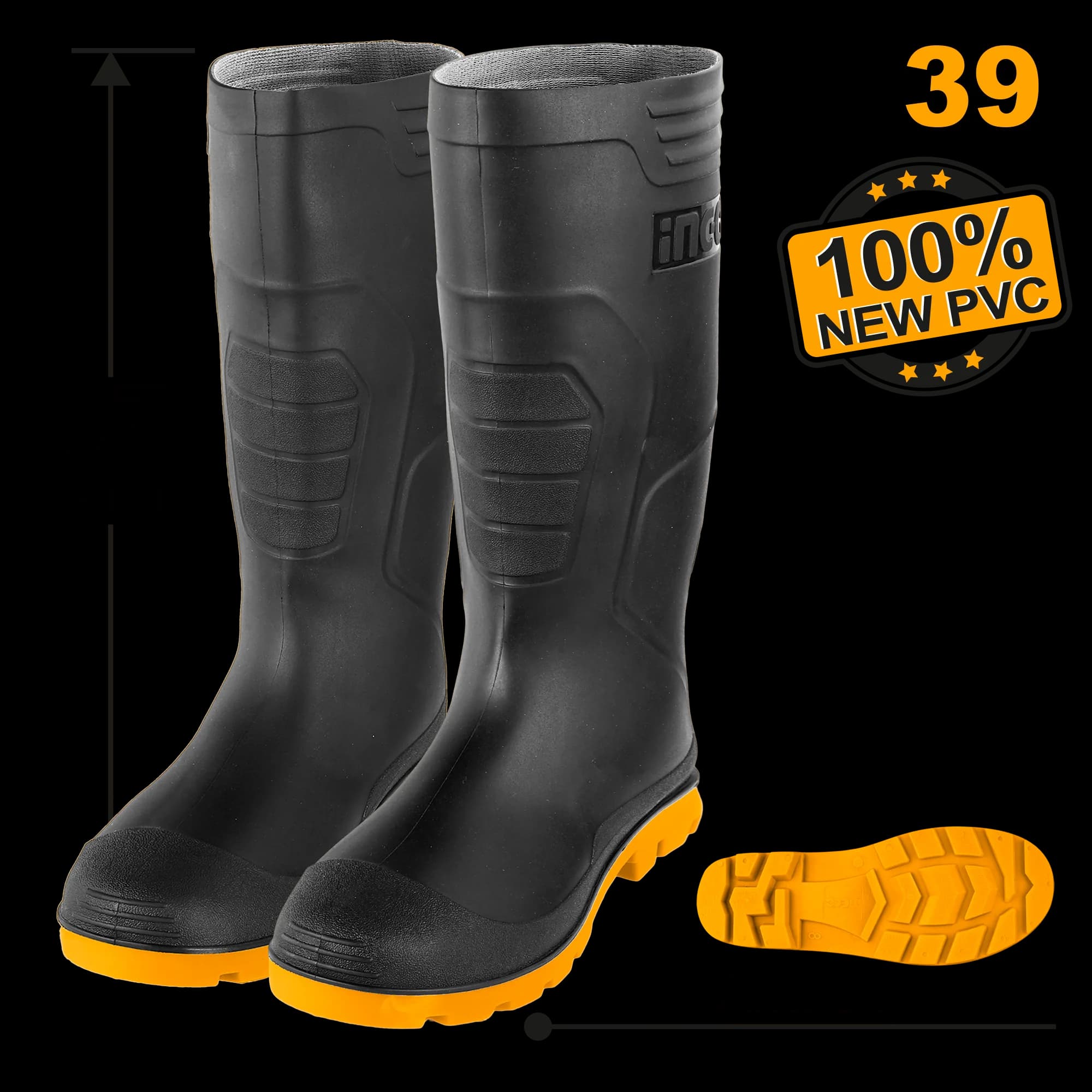 Cizme Cauciuc Negre 39