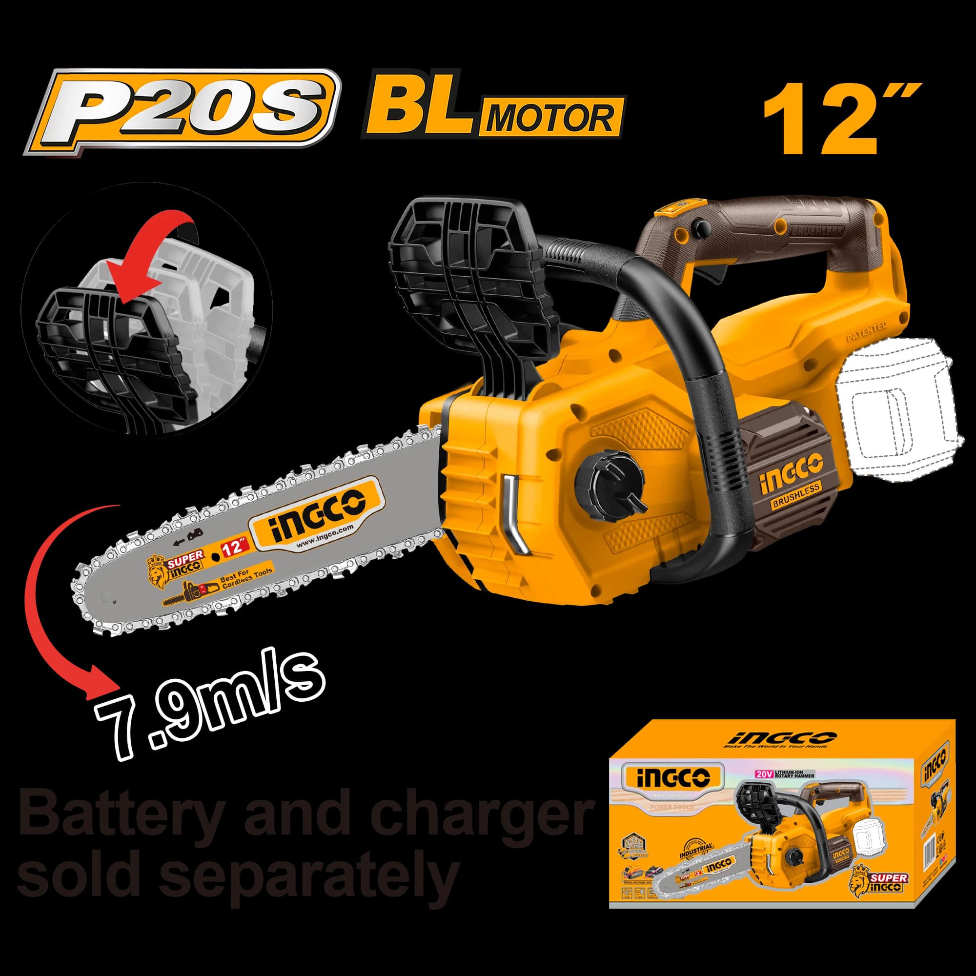 Motofierastrau 20V BL Motor 12"