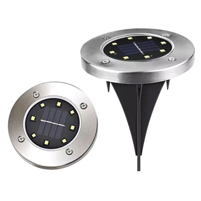Lampa Solara cu 8 Leduri Montaj in Sol (4pcs/cutie }