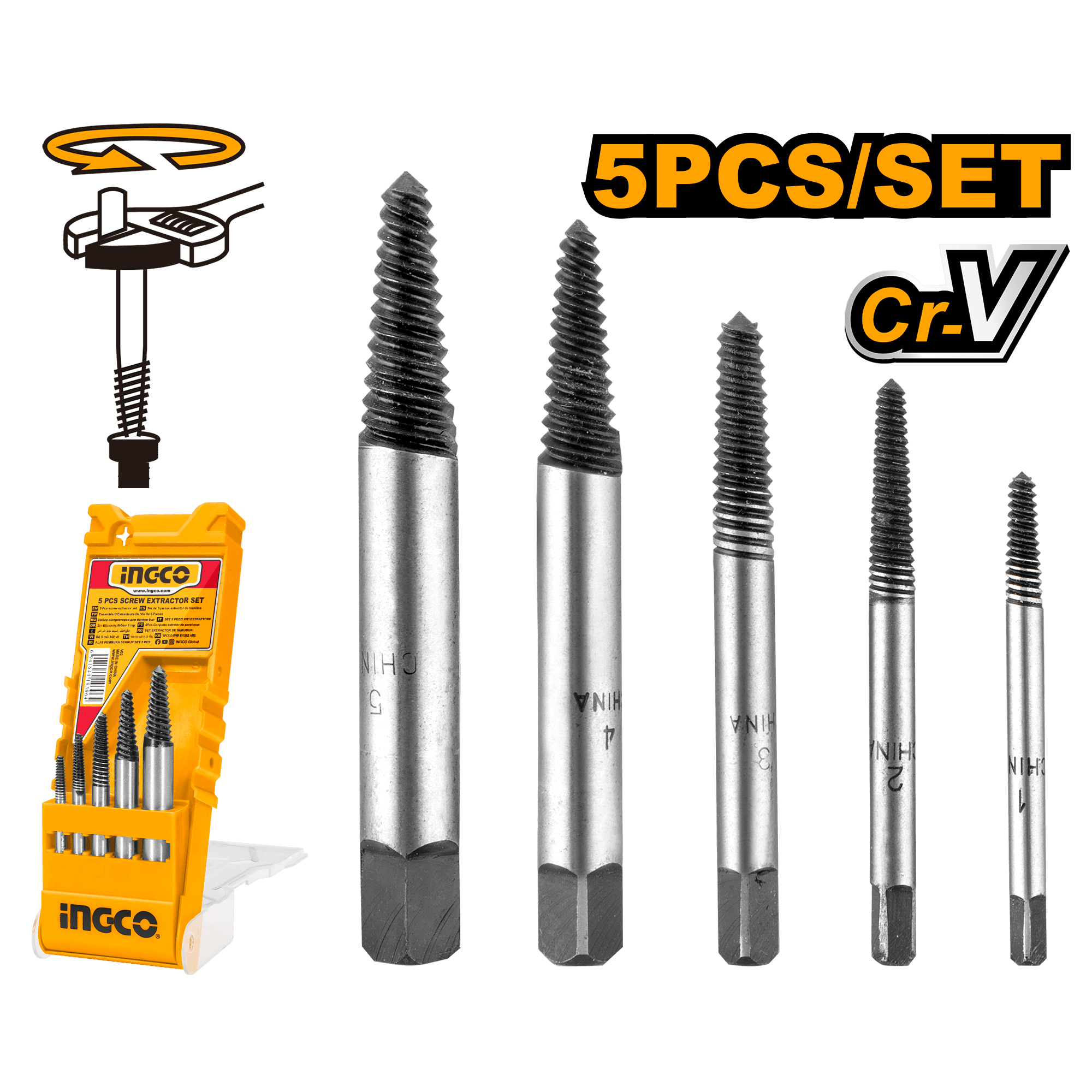 Extractor Suruburi Set 5buc