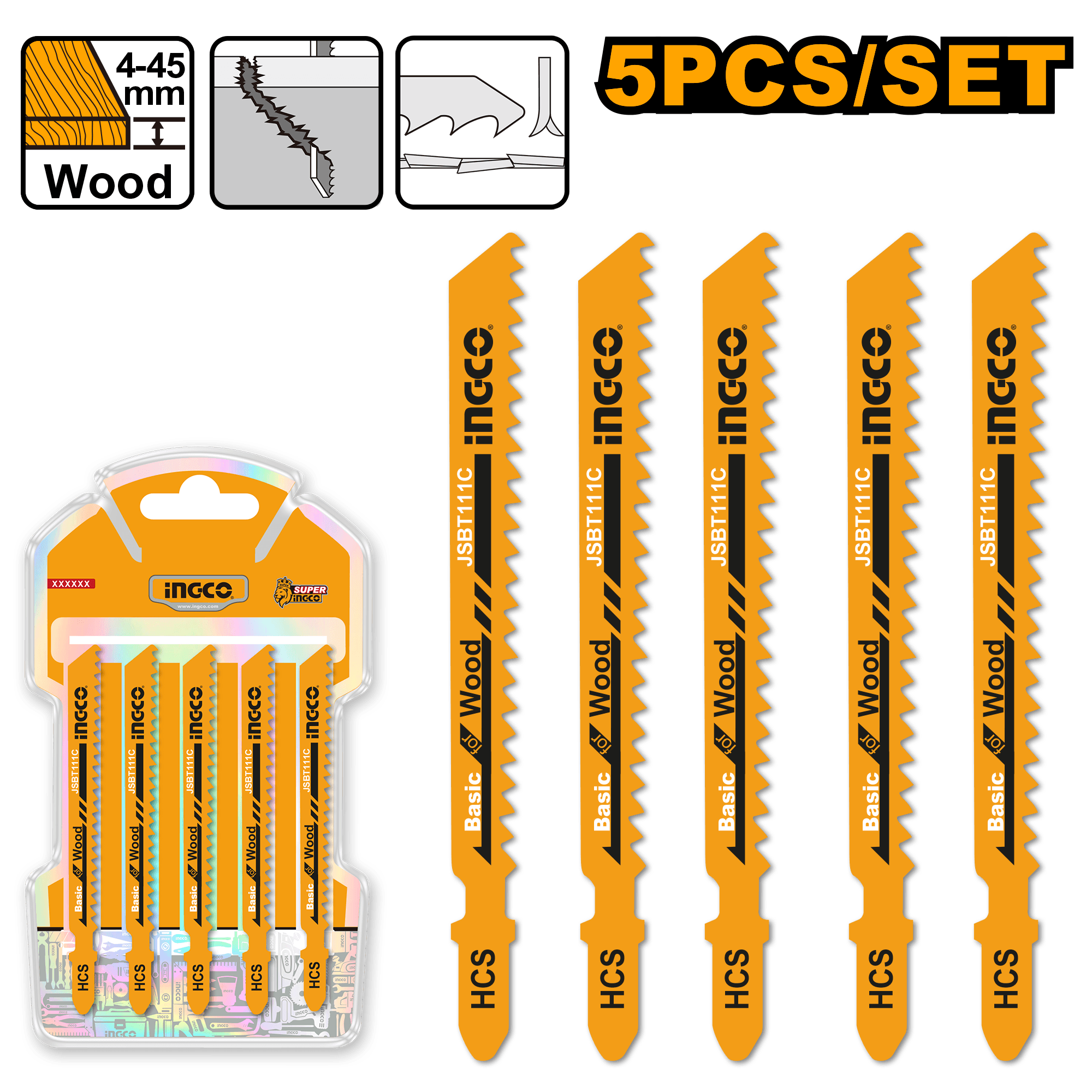 Panze Pendular Lemn Set 5buc