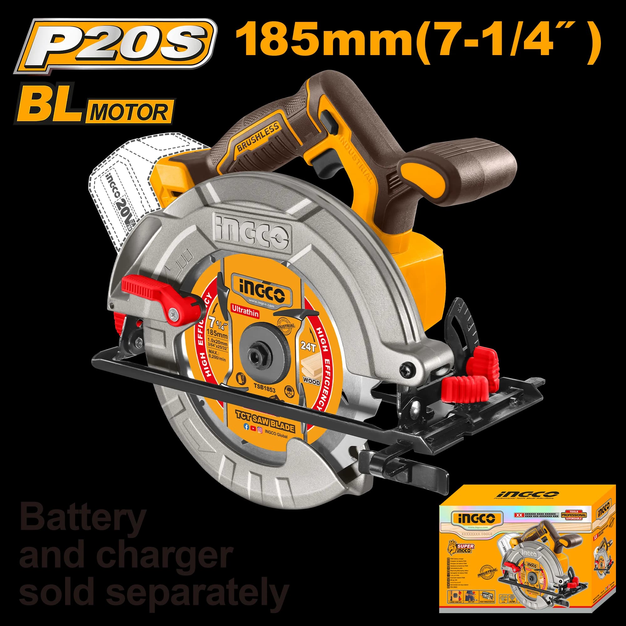 Fierastrau Circular 20V 185mm