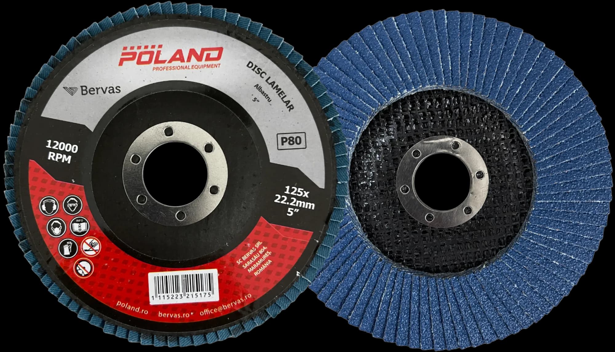Disc Lamelar Poland Albastru 125mm P100