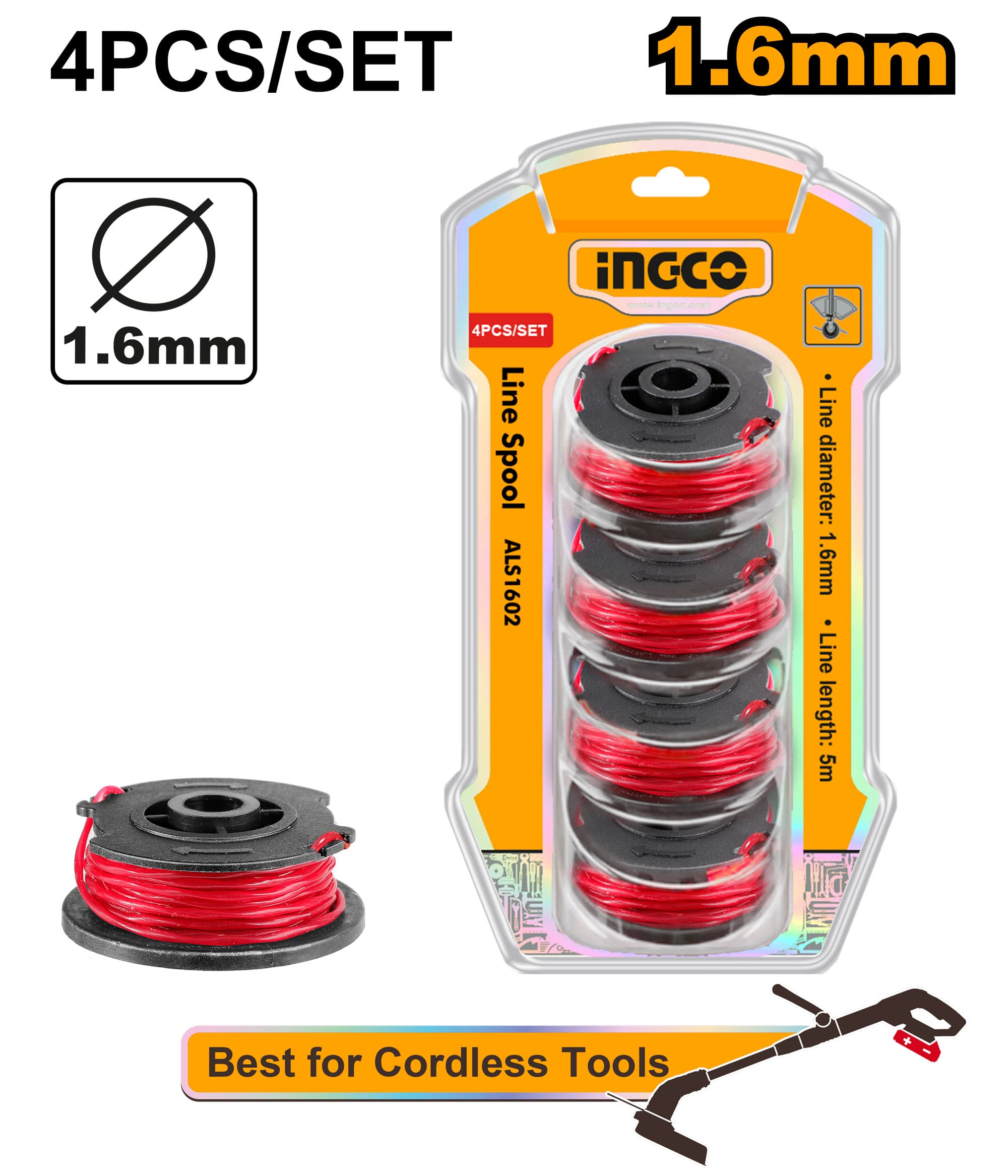 Rezerva Tambur Motocoasa 5m 1.6mm Set 4buc