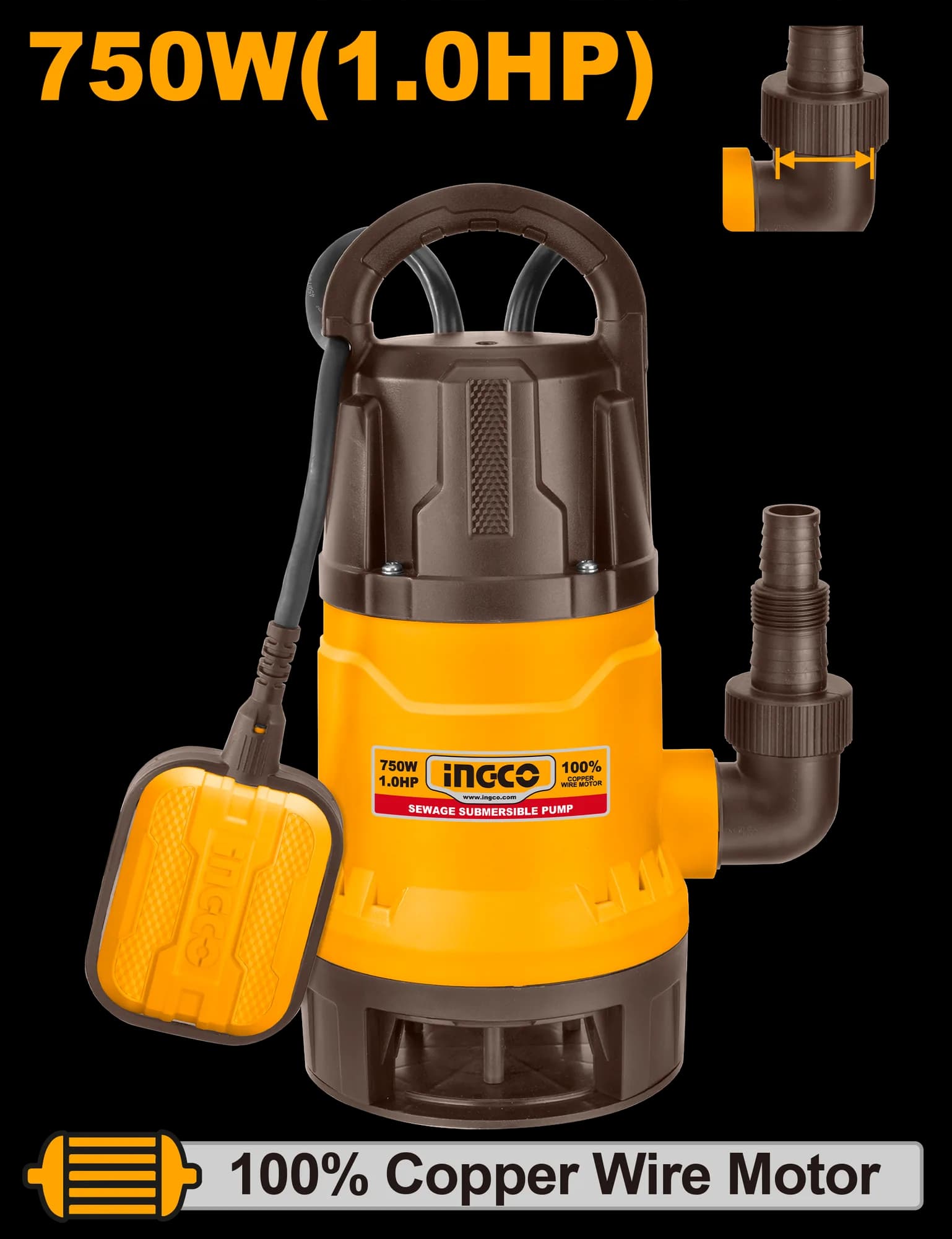 Pompa Submersibila Plastic cu Plutitor 750W