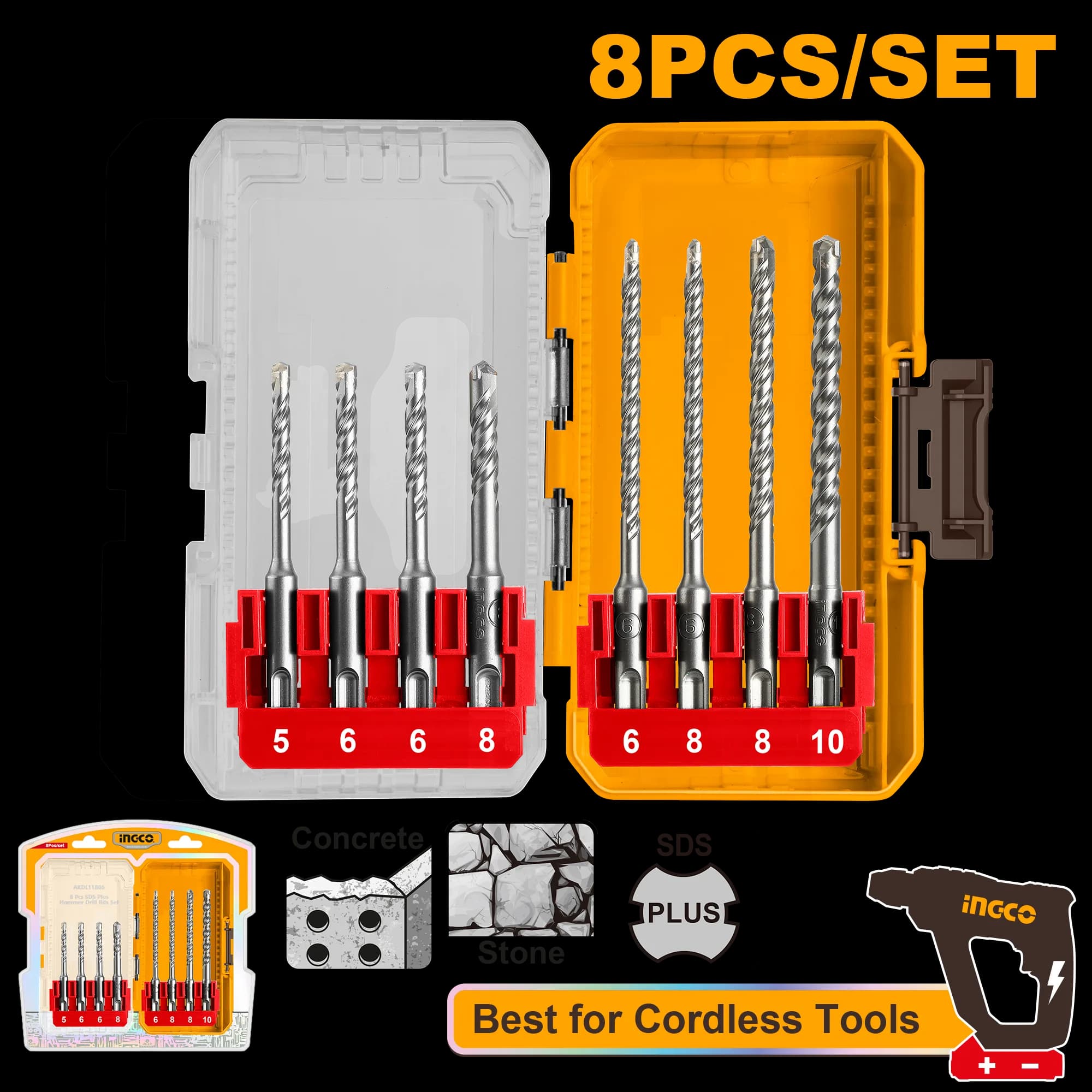 Set Burghie SDS Plus Ciocan 8buc