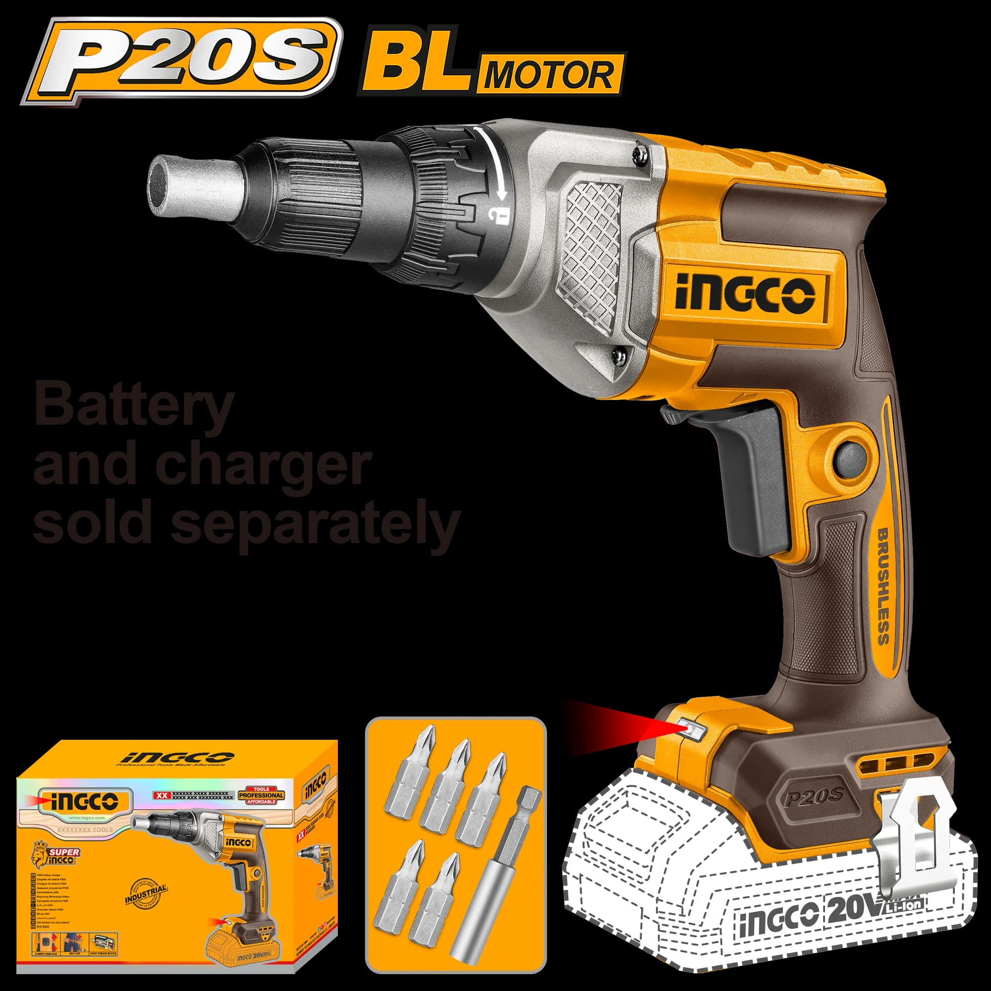 Bormasina 20V 1/4 pentru Rigips (nou)
