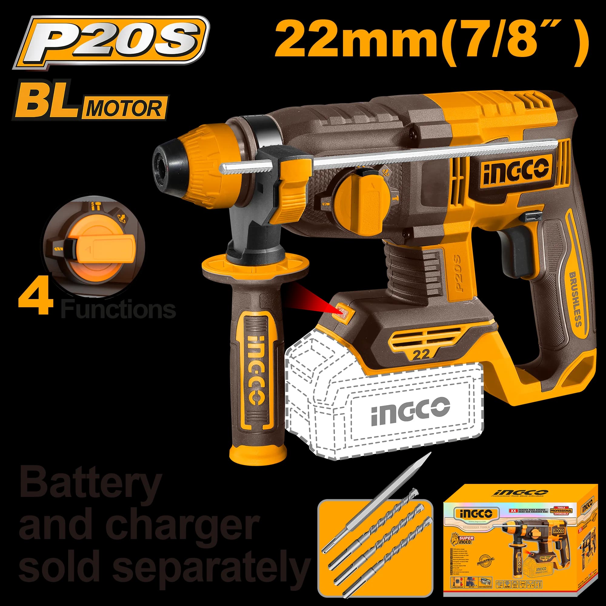 Picamer 20V 22mm 4 Functii (nou)