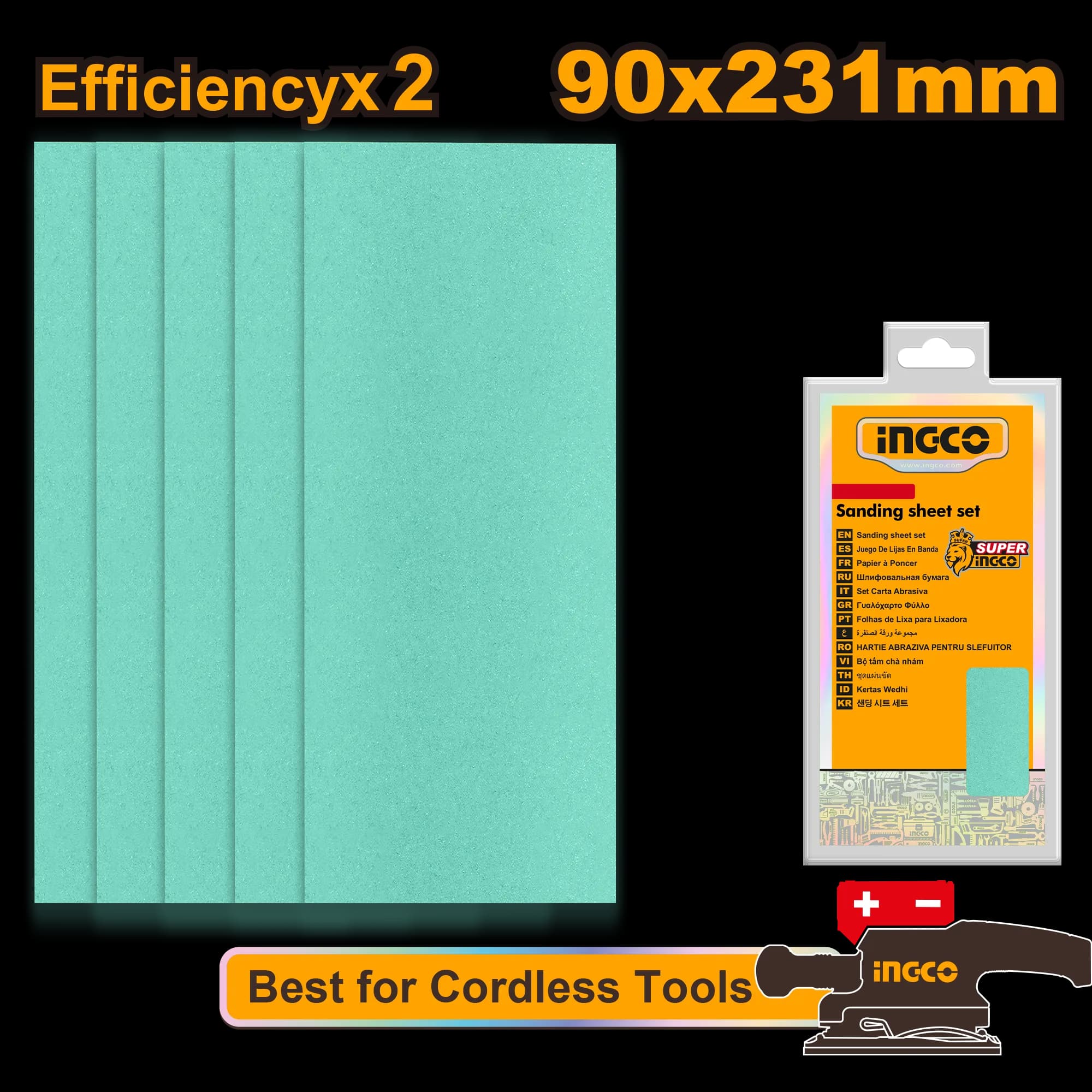 Foaie Abraziva 90x231mm Set 50buc
