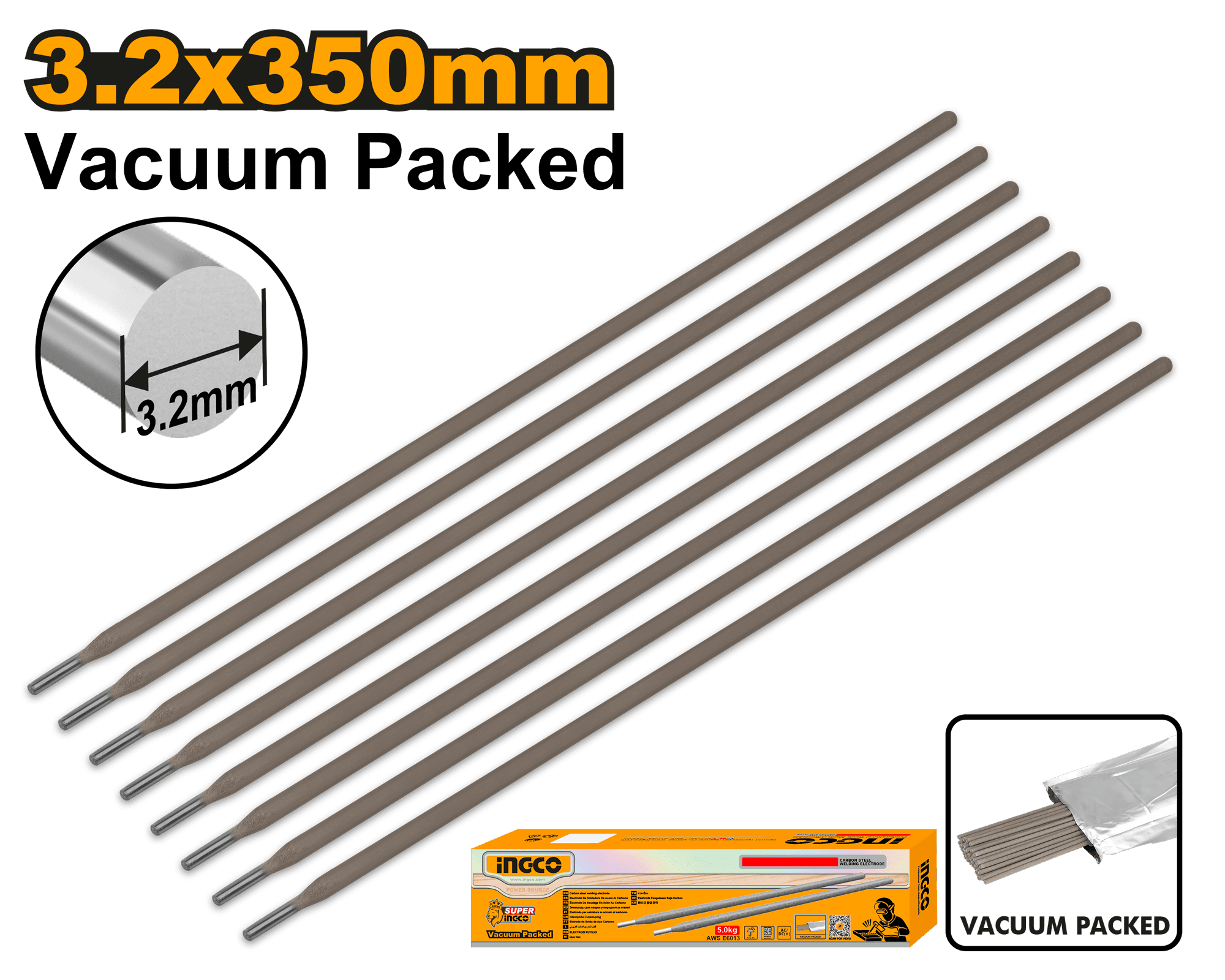 Electrozi INGCO 2.5x350mm 5KG